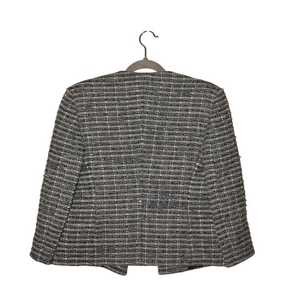 MICHAEL KORS COLLECTION $2490 Blue Sequin Tweed Jacket Made in Italy Size 6 - Picture 3 of 6